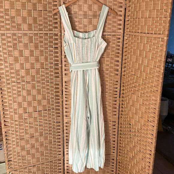 A New Day Striped Linen Jumpsuit Women’s M - Picture 9 of 10